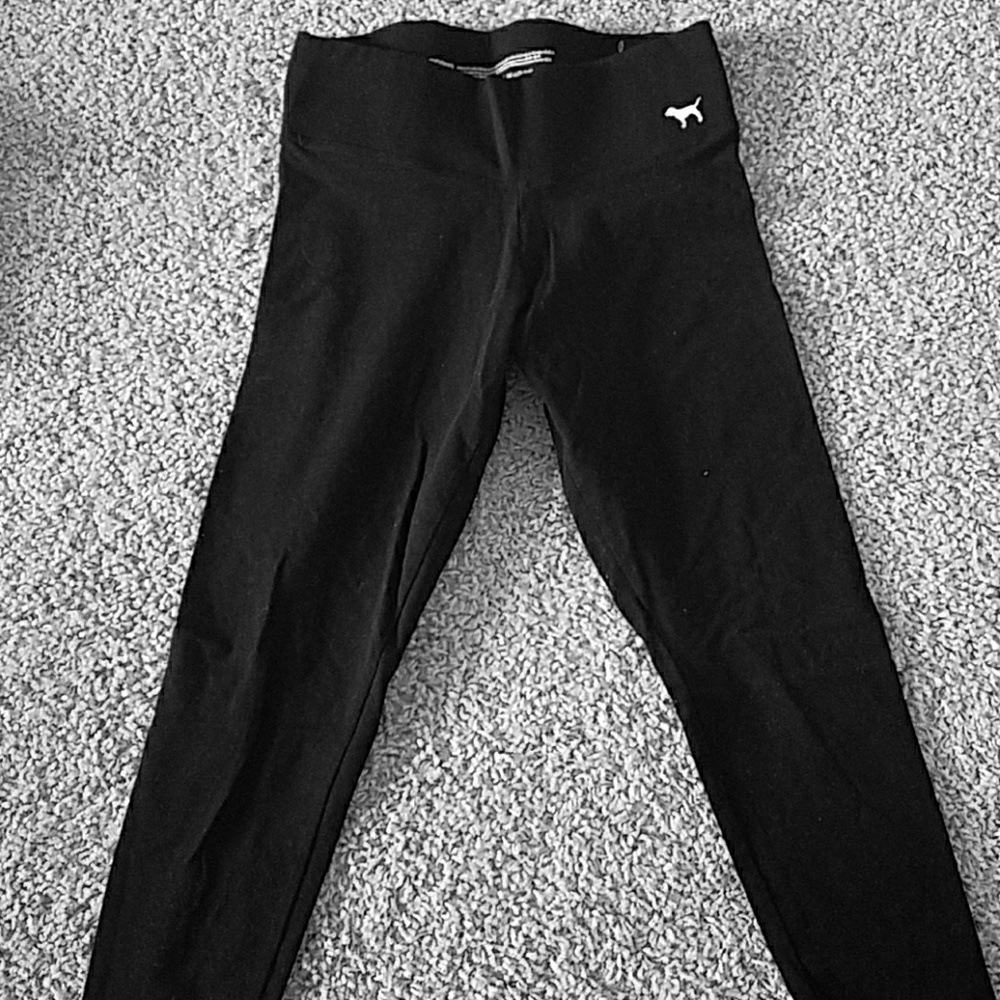 PINK full length black leggings